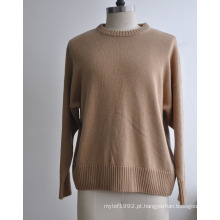 Mulheres Puro Color Pullover Knitting Sweater